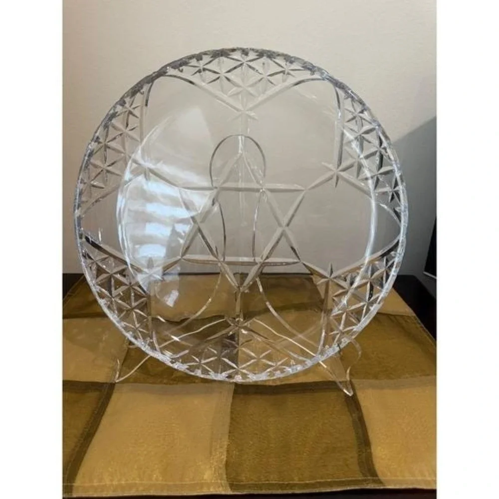 Gorgeous‎ heavy Miller Rogaska Crystal Serving Platter Star of David Elegant